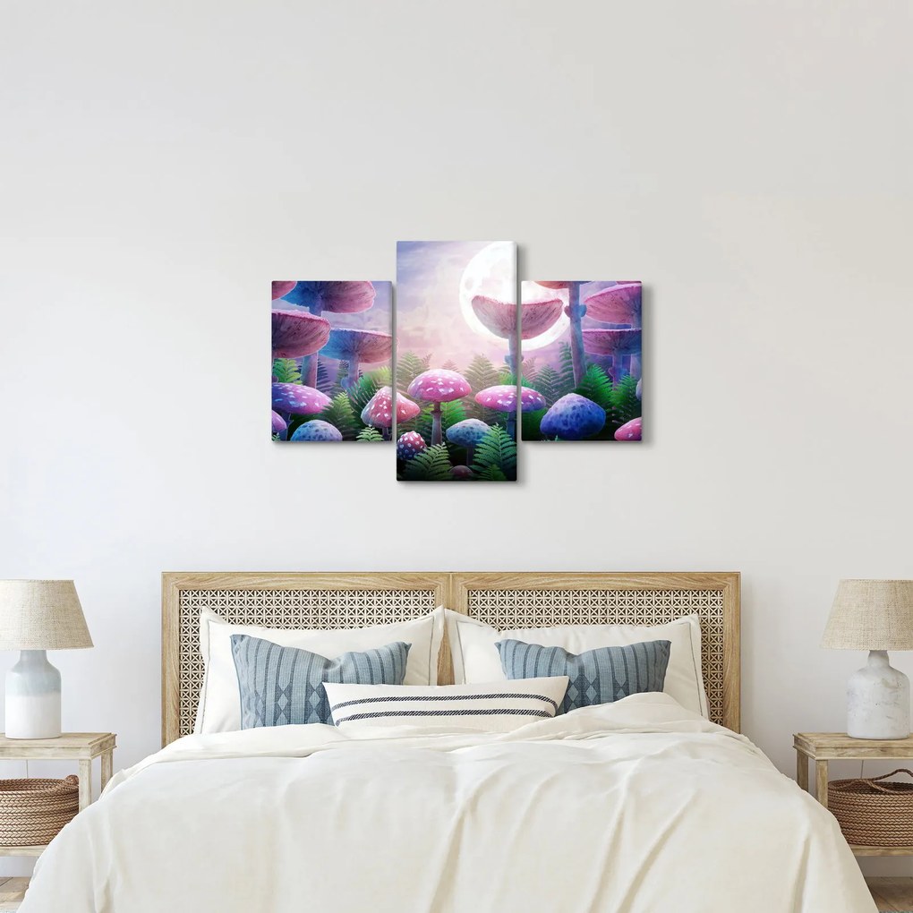 Obraz - Huby pri splne, grafika (90x60 cm)