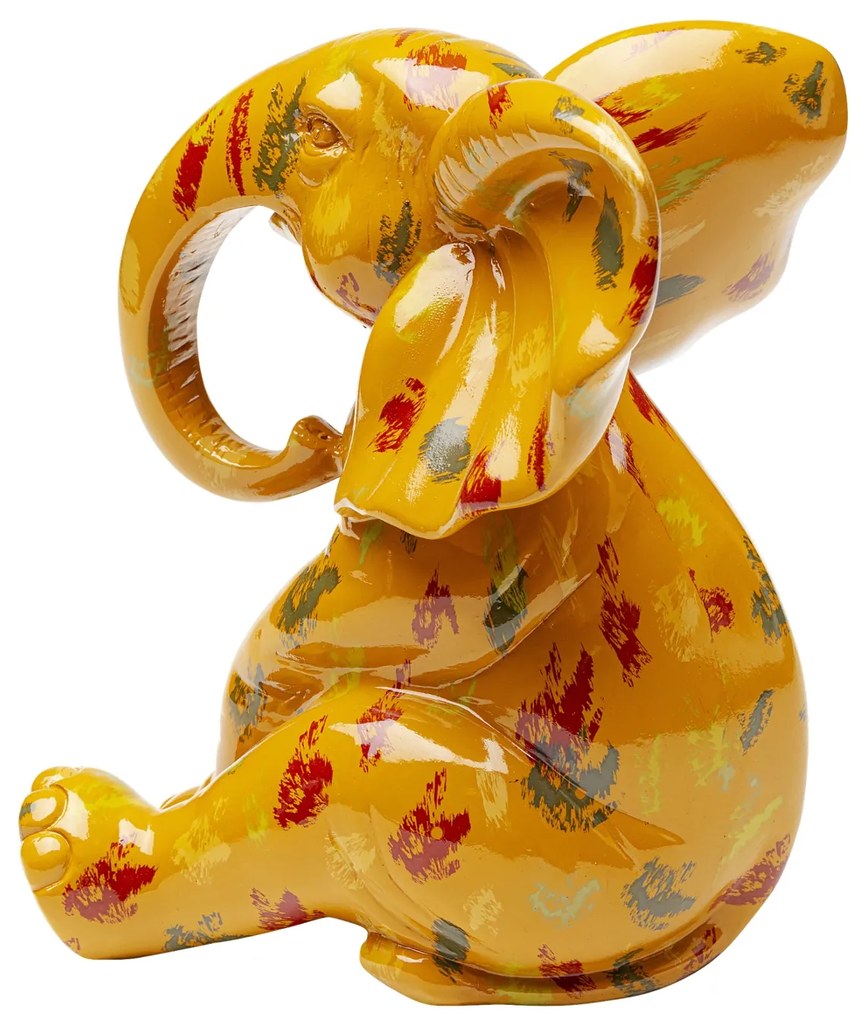 Elephant Dots dekorácia žltá 18 cm