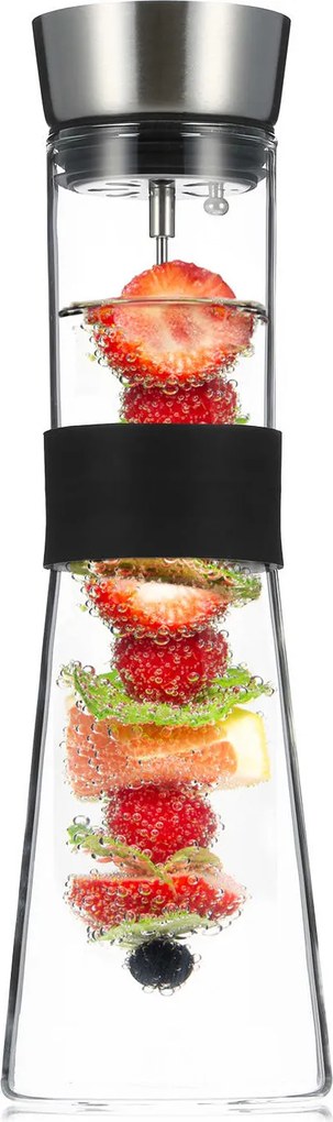 Klarstein Glaswerk Sile, karafa, 1 l, borosilikátové sklo, ovocný špíz s koncovkou