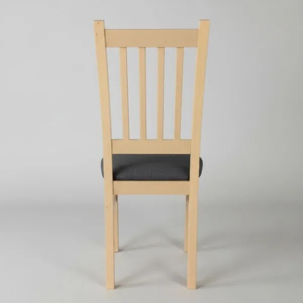 Jedálenská stolička SIMON buk/tmavosivá