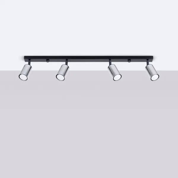 Sollux SL.1371 - Bodové svietidlo WINX 4xGU10/10W/230V čierna/chróm