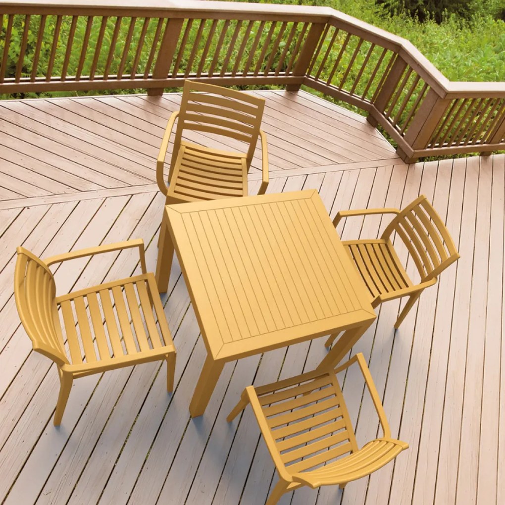 ARTEMIS záhradná stolička s podrúčkami teak