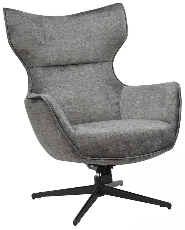 Kreslo VOGUE otočné o 360° zamatovo sivé