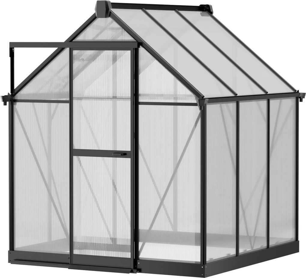 Skleník 210 x 183 x 193 cm, zosilnená konštrukcia, polykarbonát 6 mm