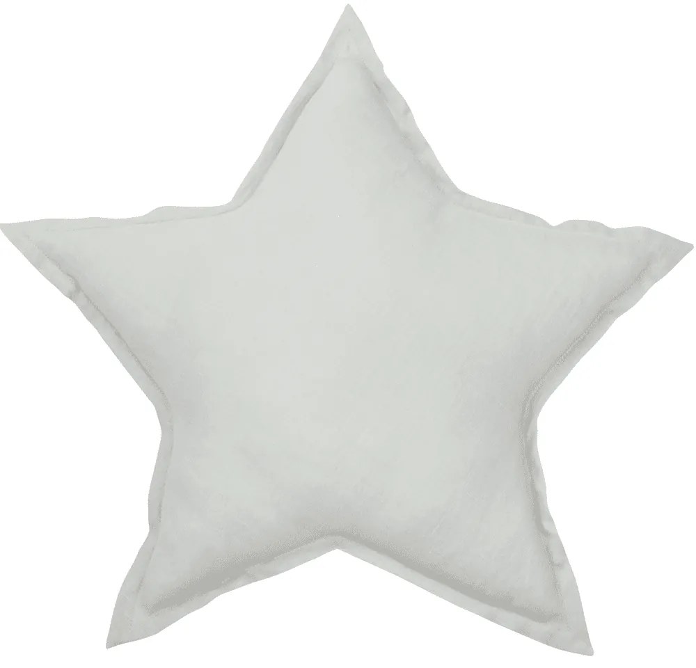 Lněný polštář hvězda světle šedá 50 cm