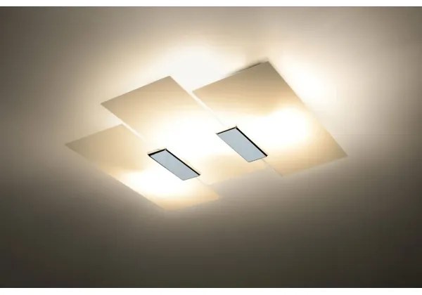 Sollux SL.0198 - Stropné svietidlo FABIANO 3xE27/60W/230V biela/chróm