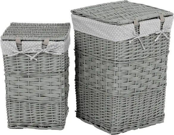 Set dvoch košov na prádlo sivý PRN2016 GREY (2 ks)