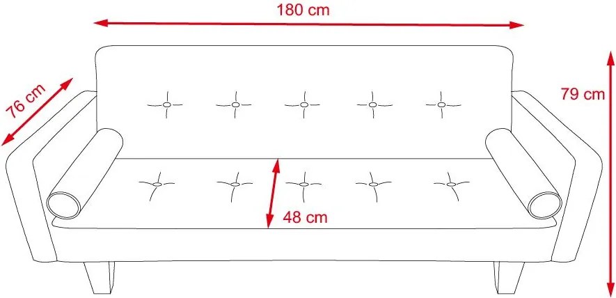 Rozkladacia pohovka Catini FIONA - Sivá