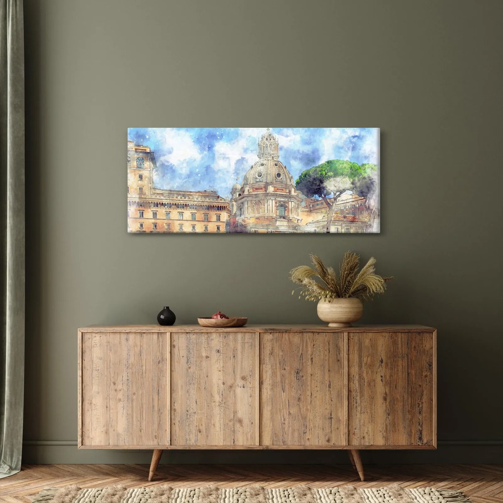 Obraz - Kostol Santa Maria di Loreto, Rím, Taliansko (120x50 cm)