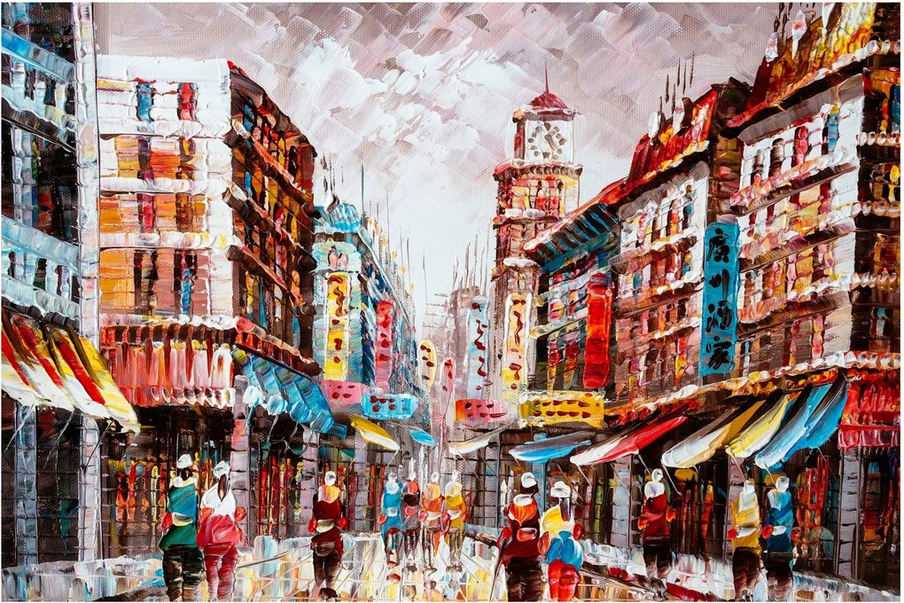 Obrázok - Hong Kong, olejomaľba (90x60 cm)