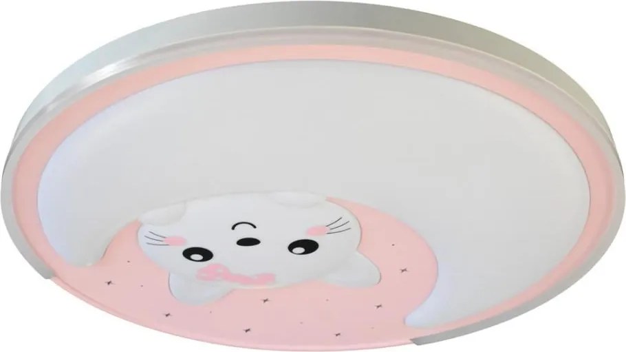 LED Detské stropné svietidlo MOONCAT LED/34W/230V ružová