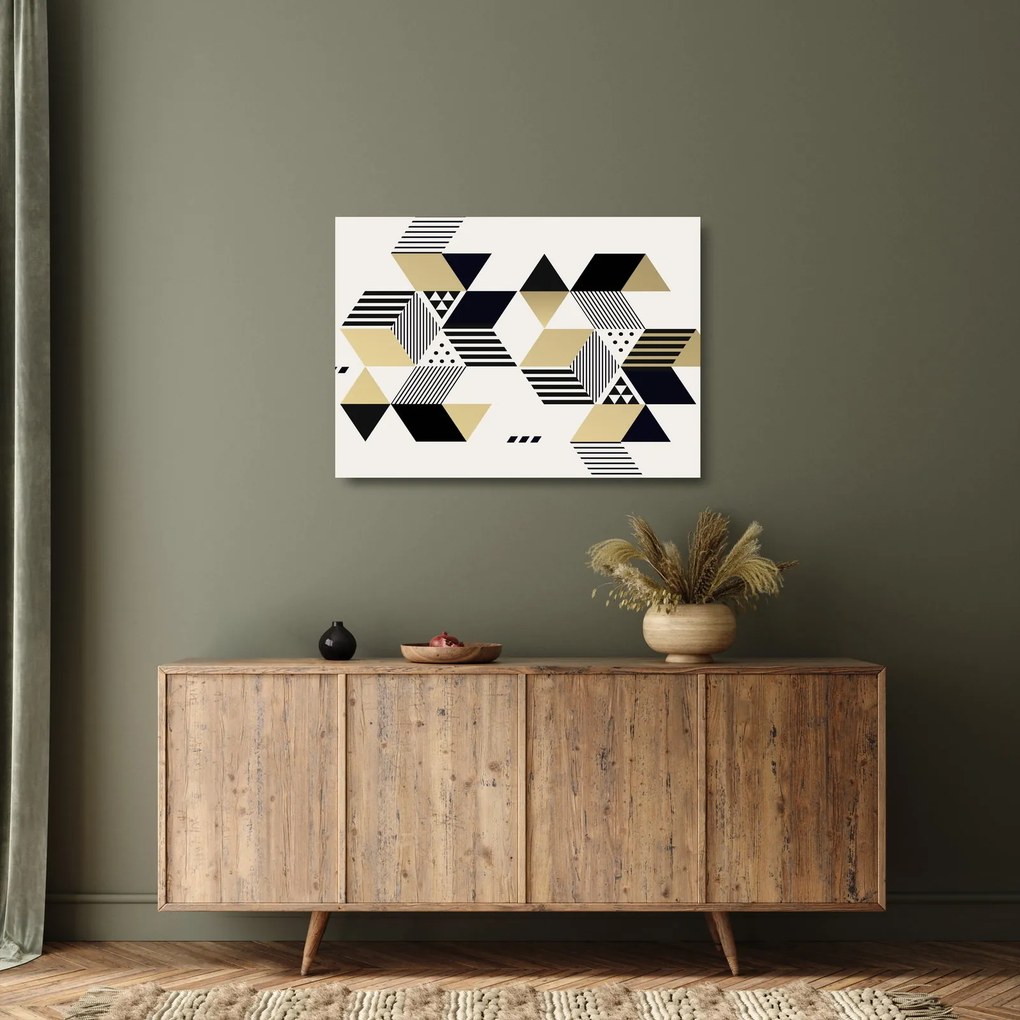 Sklenený obraz - Geometrické tvary N⁰1 (70x50 cm)