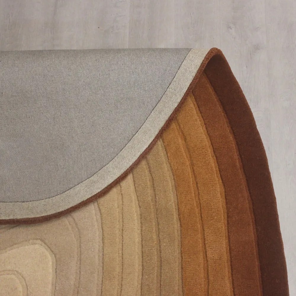 Vlnený koberec v tehlovej farbe 160x230 cm Puddle Ombre Wool – Flair Rugs