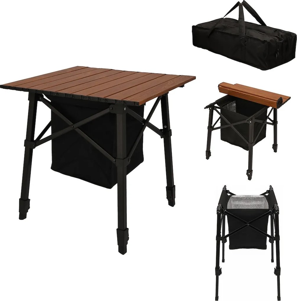 JU Kempingový stolík 50 x 50 x 50/70 s termoboxom