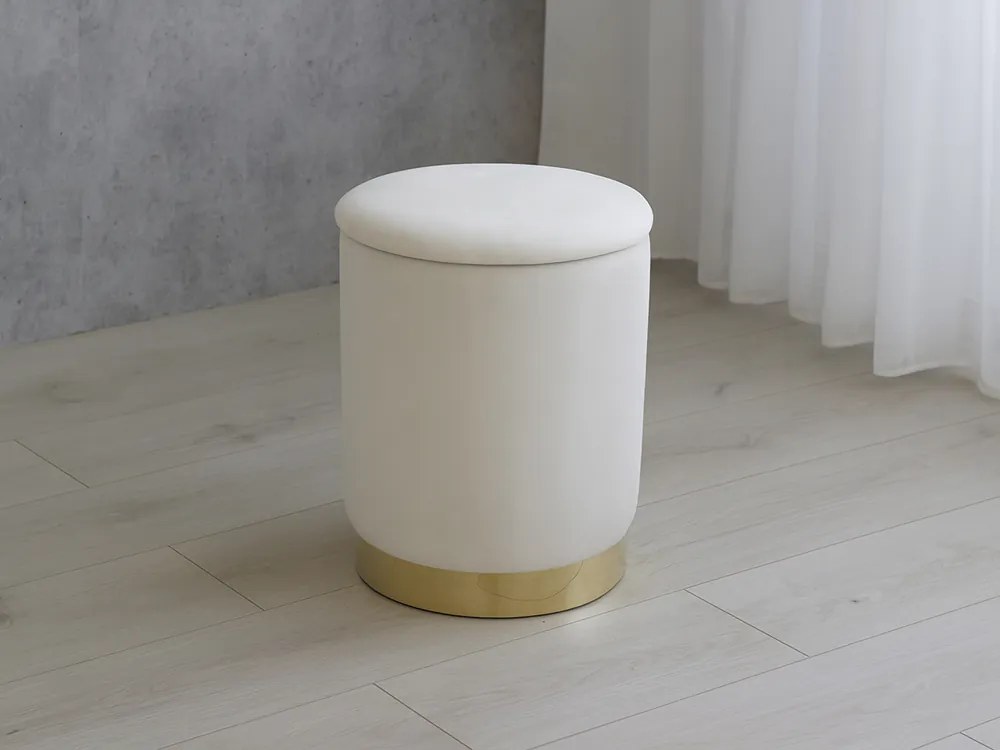 CH Taburetka s úložným priestorom Lena - krémová