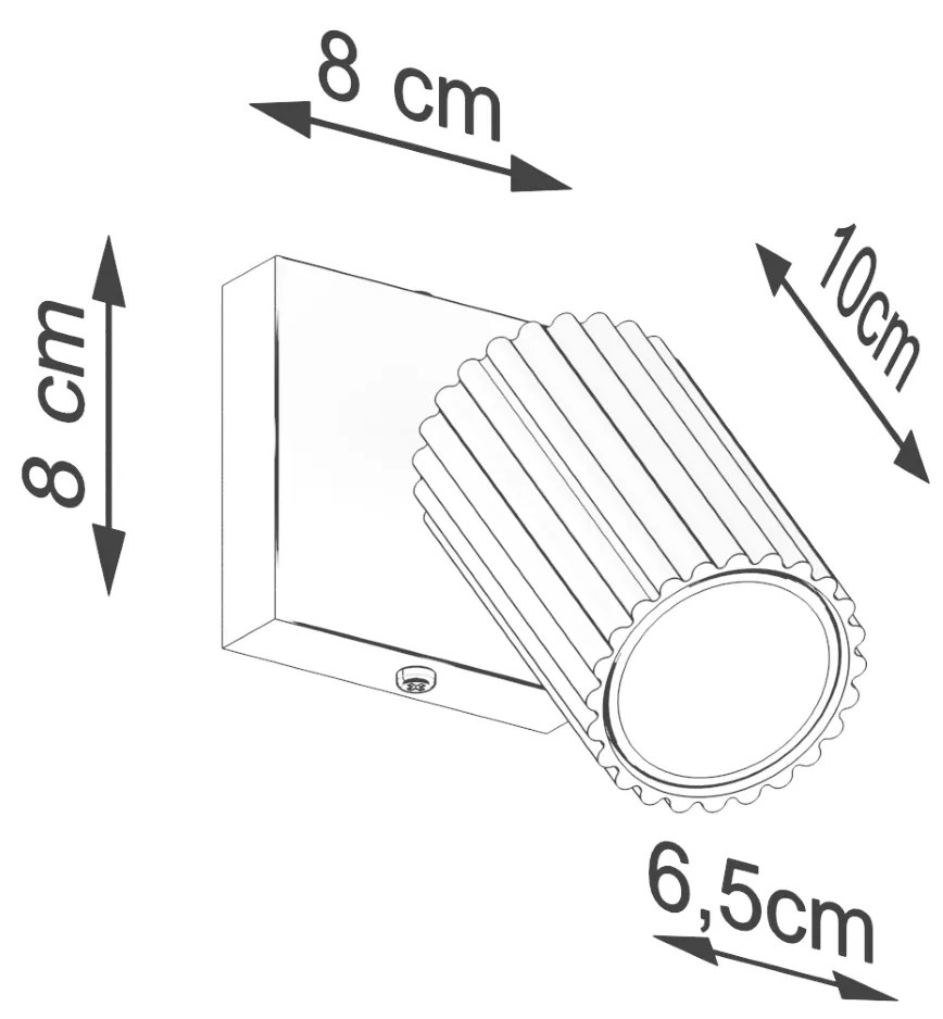 Bodové svietidlo Karbon, 1x zlaté kovové tienidlo, (možnosť polohovania)