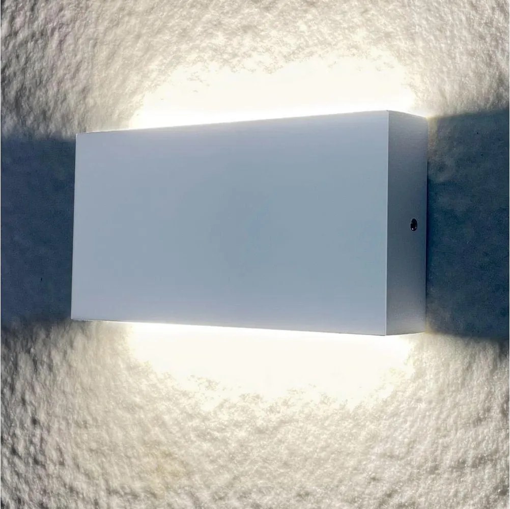 LED Vonkajšie nástenné svietidlo CHICAGO 2xLED/5,5W/230V IP44 biela
