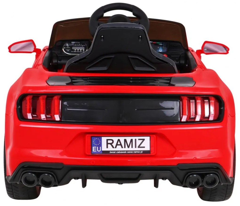 RAMIZ ELEKTRICKÉ AUTÍČKO MUSTANG GT - ČERVENÉ - 2x30W - 2x6V/4,5Ah - 2023