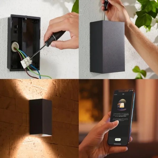 Philips 17464/47/P7 - LED RGB Vonkajšie svietidlo Hue RESONATE 2xLED/8W/230V IP44