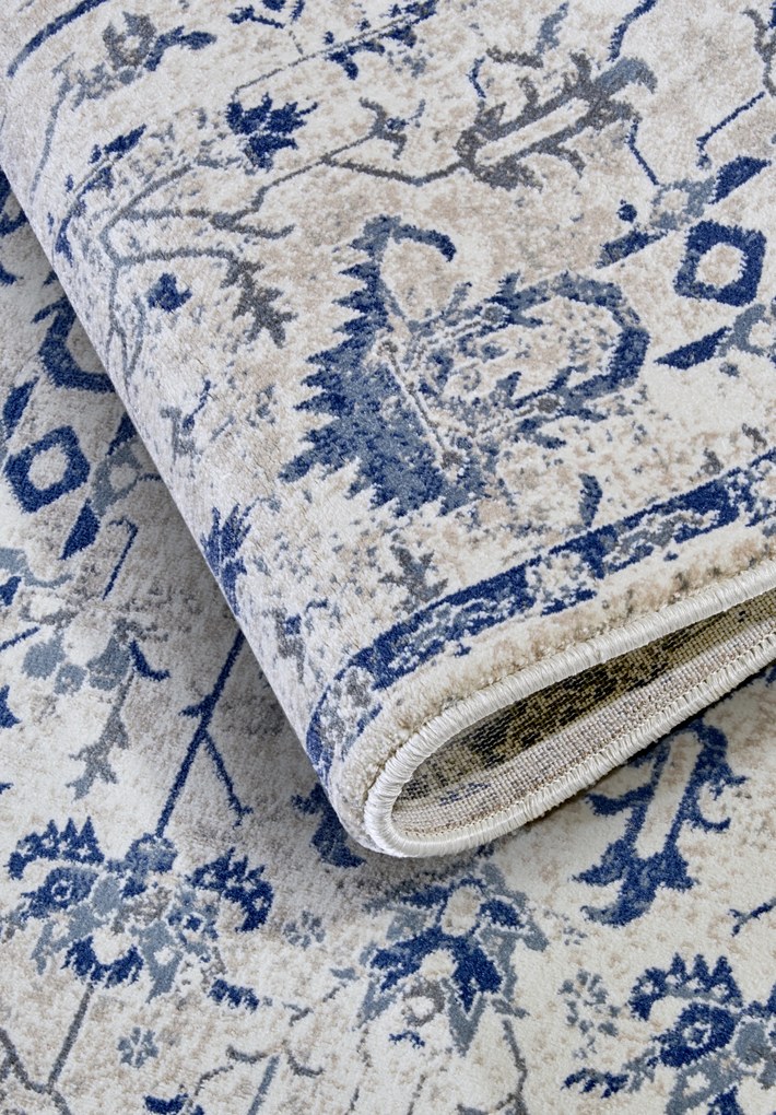 Villeroy & Boch, Behúň Villeroy & Boch 106121 Cream, Blue, 80x240, modrá, obývacia izba