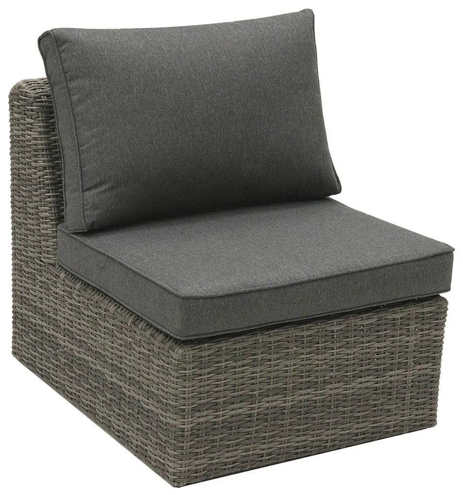 Deokork Ratanový stredový diel BORNEO LUXURY (sivá)