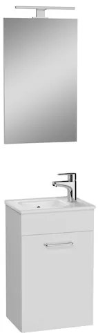 Kúpeľňová zostava s umývadlom, zrkadlom a osvetlením VitrA Mia 39x61x28 cm biely lesk MIASET40B, 1 ks