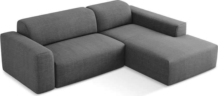 Sivá rohová pohovka (pravý roh/s leňoškou) Keli – Makamii