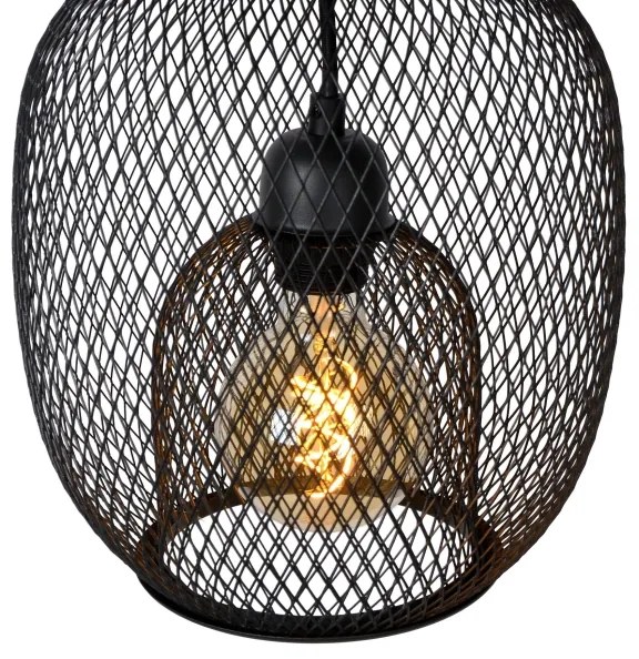 Lucide 78396/01/30 - Luster na lanku JERREL 1xE27/40W/230V čierna