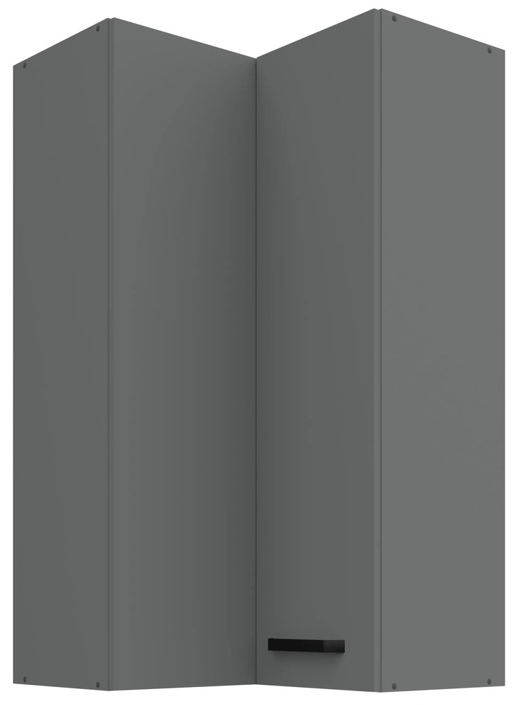 Horná rohová kuchynská skrinka Nesia 60x60 GN-108 2F (90°) (korpus: antracit + front: antracit). Vlastná spoľahlivá doprava až k Vám domov. 1134787