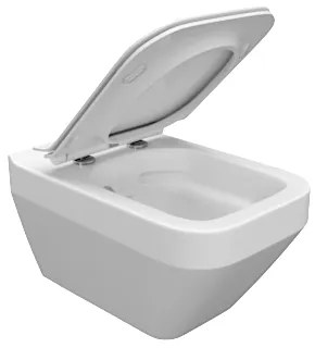 Cersanit Crea WC misa závesná hranatá so sedátkom CleanOn, biela, S701-213