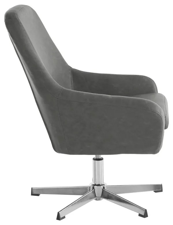 Sivé kreslo z imitácie kože Naomi - Støraa