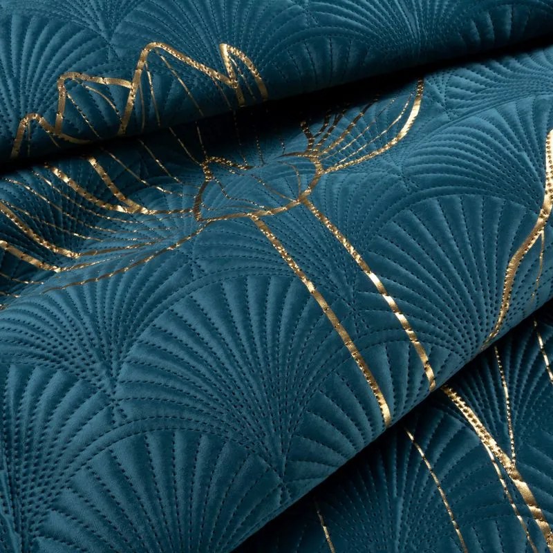Dekorstudio Luxusný prehoz na posteľ v tyrkysovej farbe Lotos2 Rozmer prehozu (šírka x dĺžka): 170x210cm
