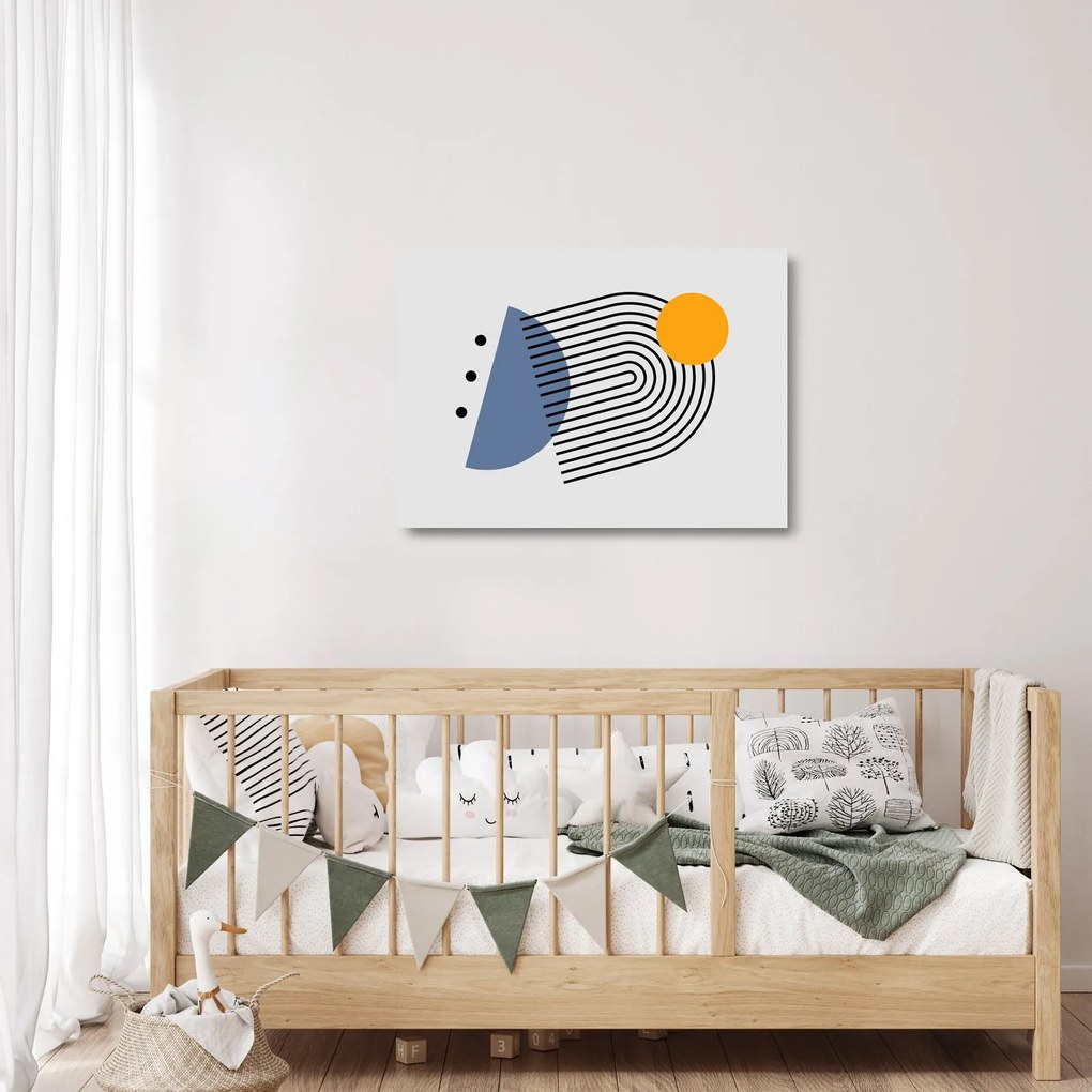 Sklenený obraz - Minimalistická abstrakcia N⁰2 (70x50 cm)