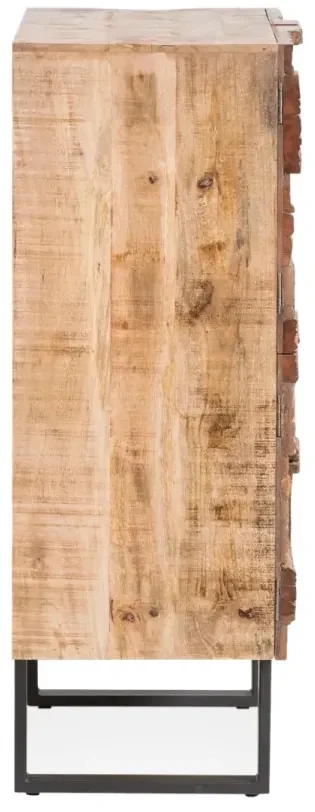 furniture-nabytek.cz - Masívna komoda Highboard v Grónsku z mangového dreva, lakovaná, hnedá