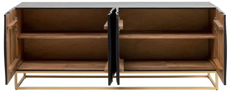 Madeira komoda čierna 177x75 cm