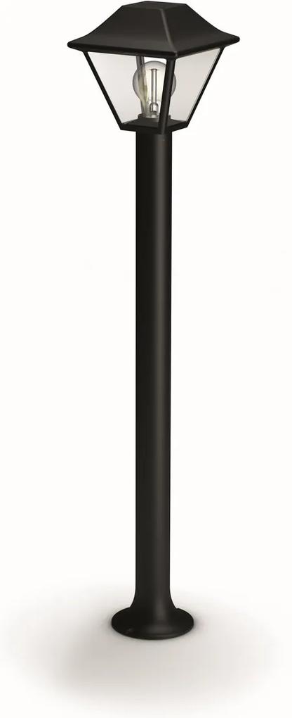 Philips 16497/30 / PN Alpenglow Vonkajšie stĺpikové svietidlo 89 cm, čierna
