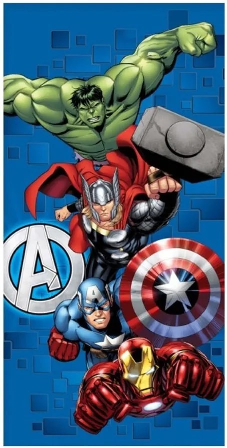 Bavlnená plážová osuška Avengers útočia - 100% bavlna, froté s gramážou 320 gr./m² - 70 x 140 cm