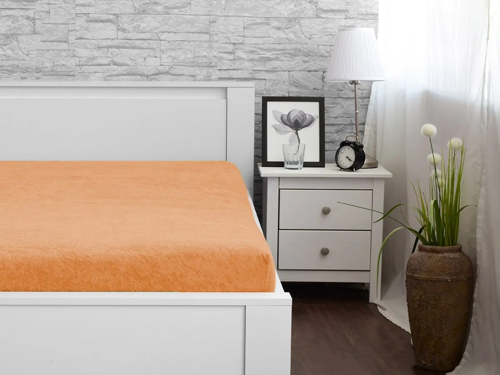 XPOSE® Froté plachta Exclusive - oranžová 180x200 cm