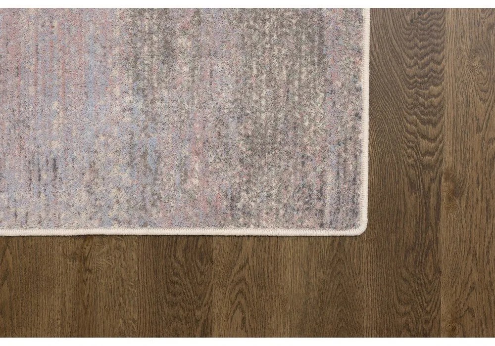 Ružovo-sivý vlnený koberec 133x180 cm Calvi rose – Agnella