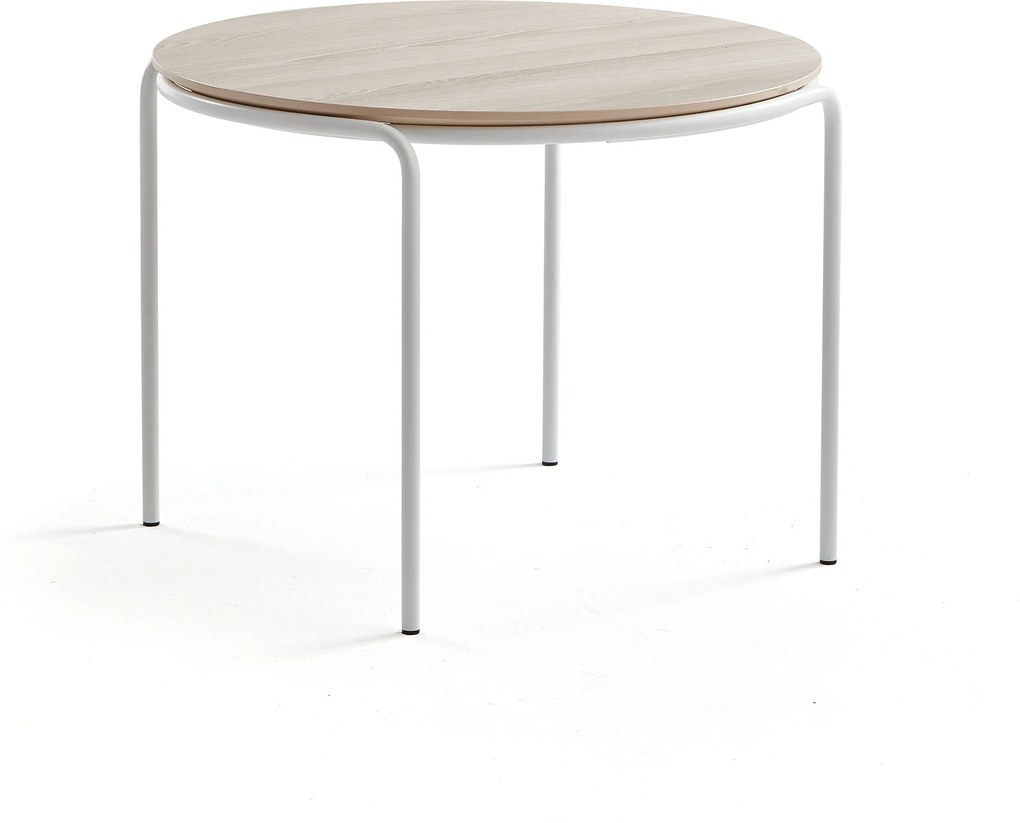Konferenčný stolík Ashley, Ø770 x 530 mm, biela, jaseň