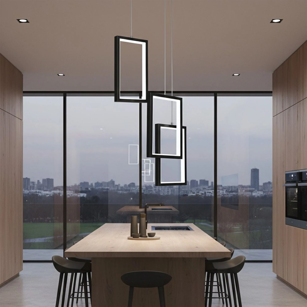 Toolight Toolight, LED závesné osvetlenie 18W, 3000K, 1500lm, LHJ087-3CP, čierna, OSW-50062