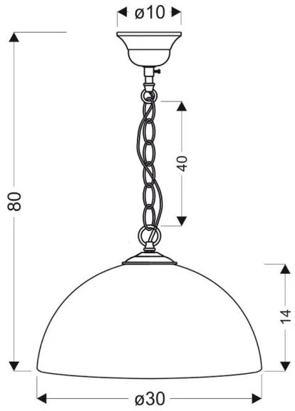 Luster na reťazi SUGAR 1xE27/60W/230V biela