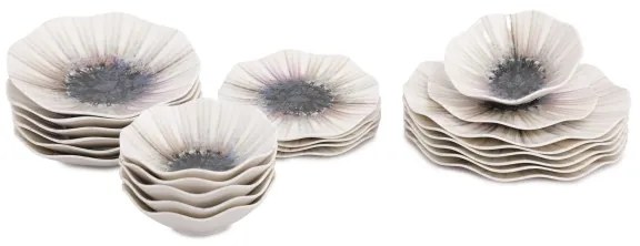 24-dielna jedálenská súprava hnedá/porcelán