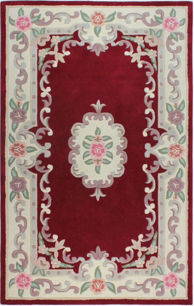 Flair Rugs koberce Ručně všívaný kusový koberec Lotus premium Red - 150x240 cm