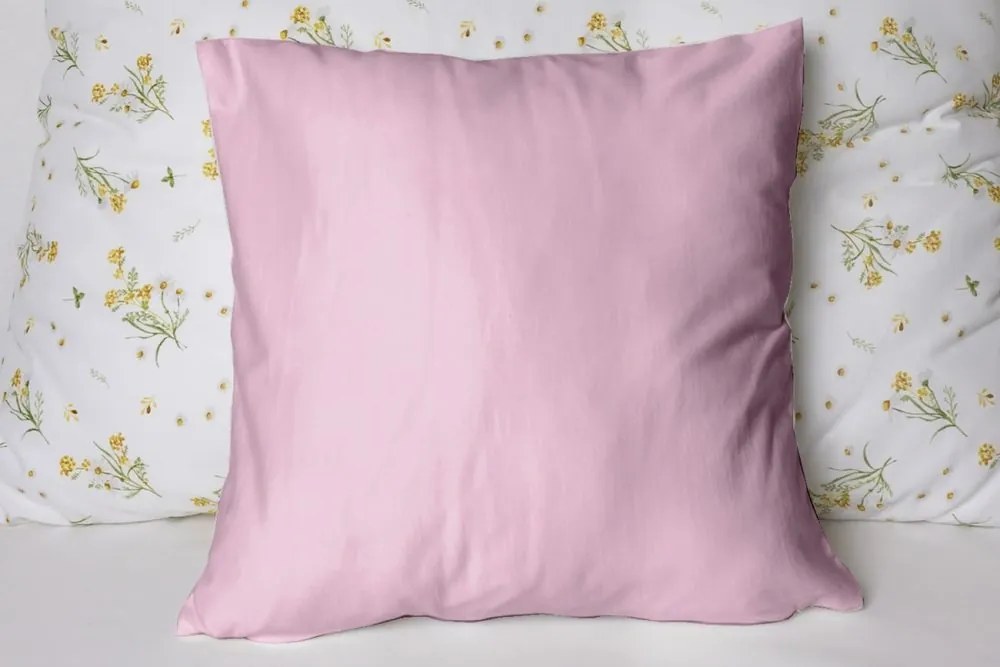 Polášek Jednofarebná obliečka na vankúš Jersey - Svetloružová | 40 x 60 cm