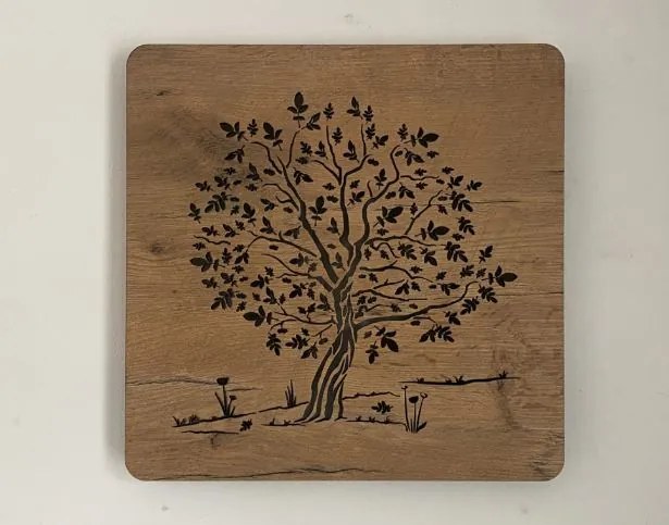 Svietiaci obraz strom Orech na batériu