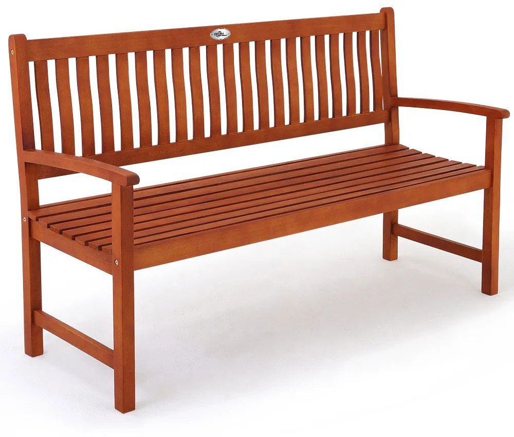 Záhradná lavica MAXIMA, 152x55x90 cm, prírodná hnedá Casaria