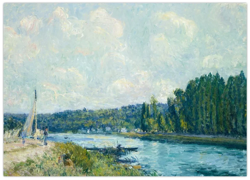 Obraz - Alfred Sisley, The Banks of the Oise, reprodukcia (70x50 cm)
