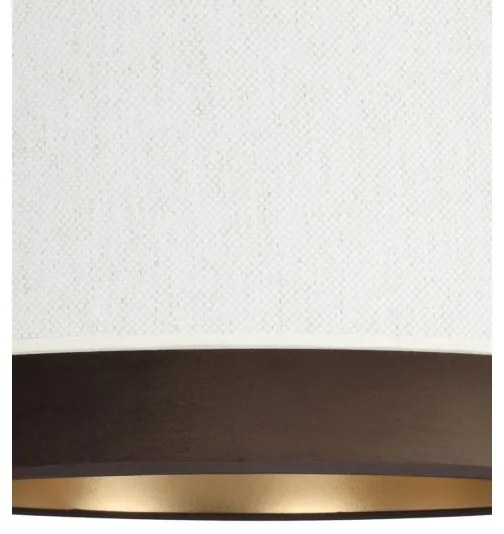 Prisadený luster NATIA 1xE27/60W/230V, priemer 45 cm, biela/hnedá