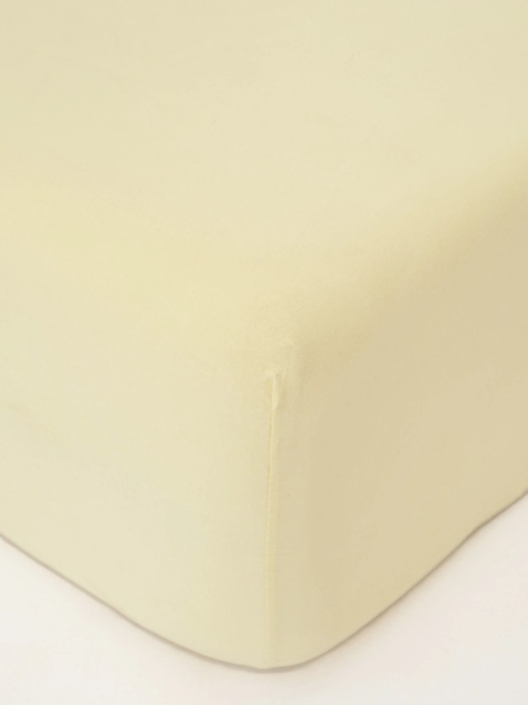 Jersey plachta s elastanom Deluxe 90 × 200 cm – pastelovožltá